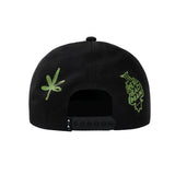 WEED ME 6 PANEL TRUCKER HAT - BLACK