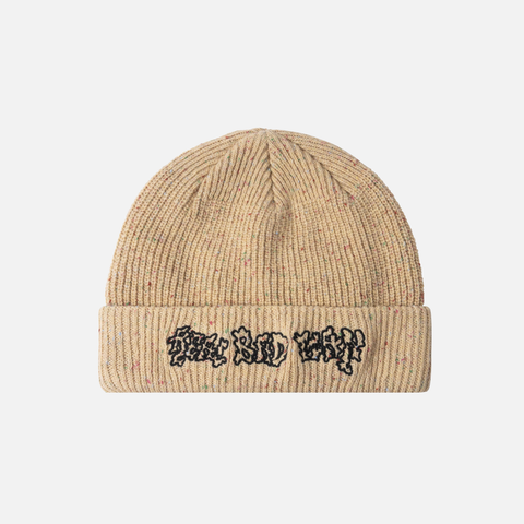 WILD RECORD KNIT BEANIE - LIGHT BROWN