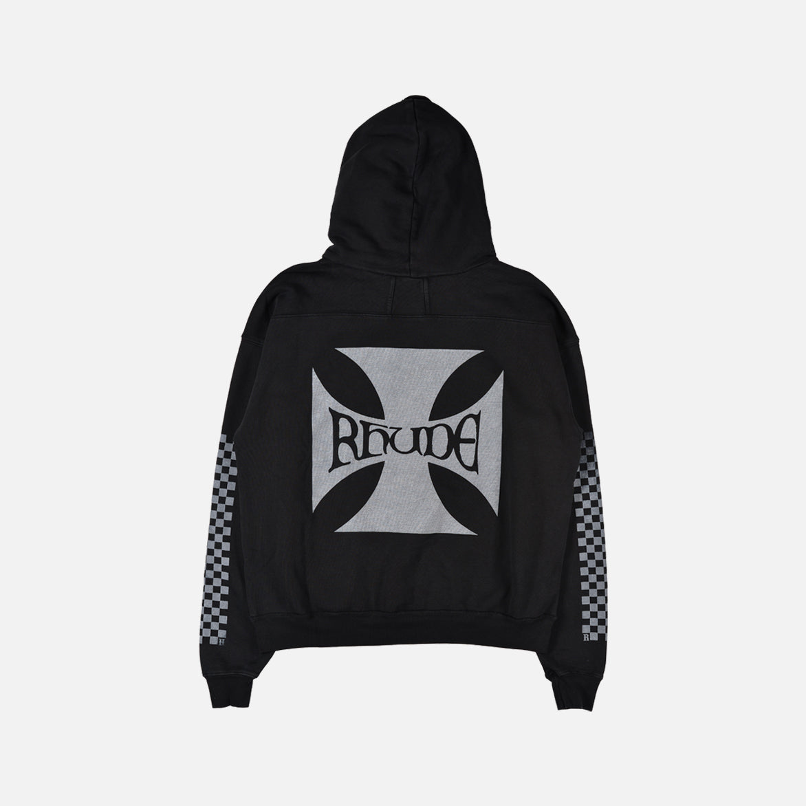 CLASIC CHECKER HOODIE - BLACK