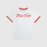 ERIC EMANUEL X 76ERS RINGER TEE - WHITE / RED