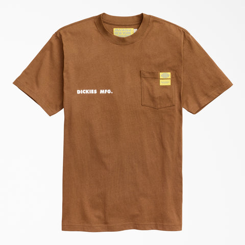 NYS X DICKIES 'SUN-DYED IN TEXAS' HEAVYWEIGHT POCKET GRAPHIC SS TEE - TIMBER
