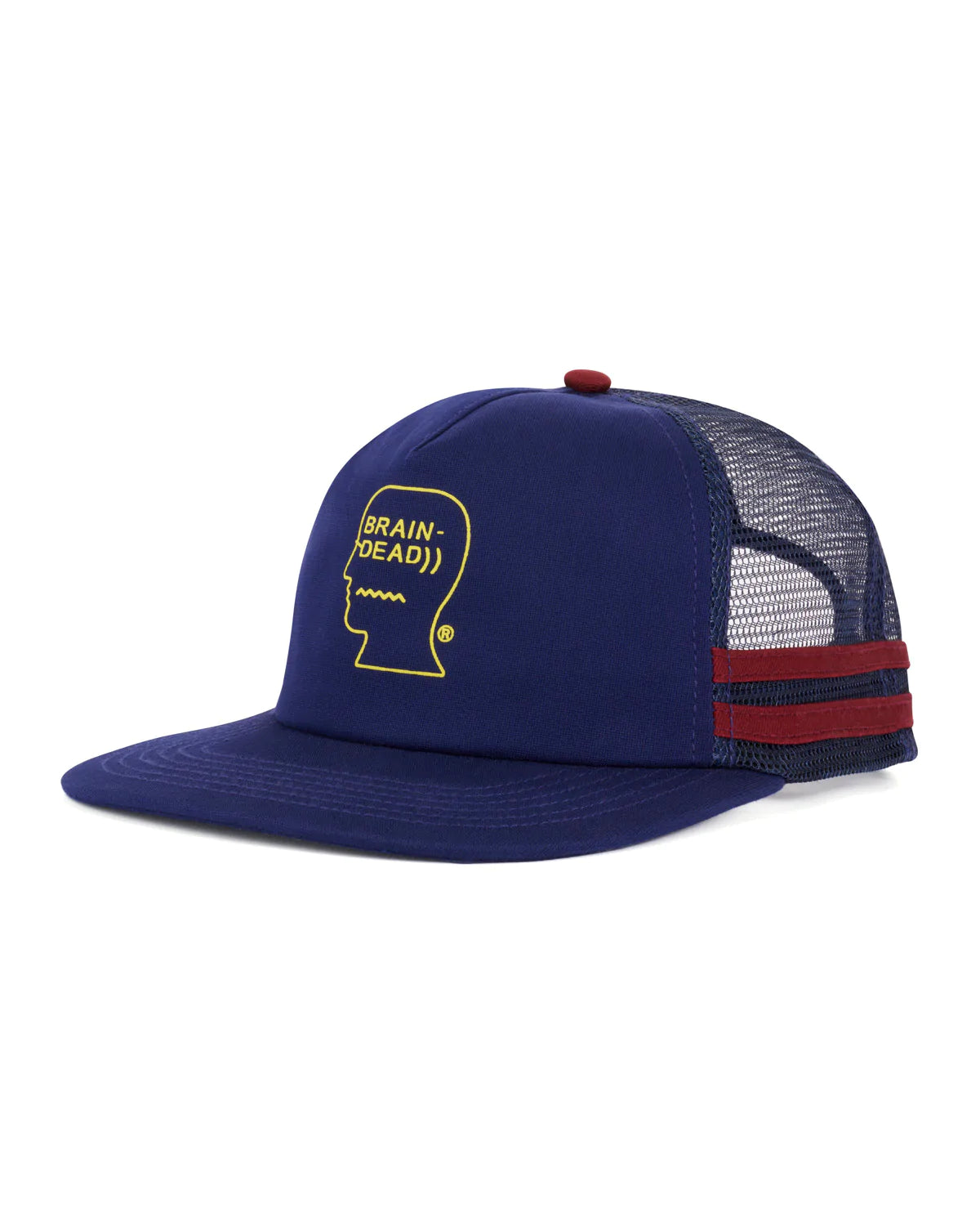 LOGOHEAD 5 PANEL TRUCKER CAP - NAVY