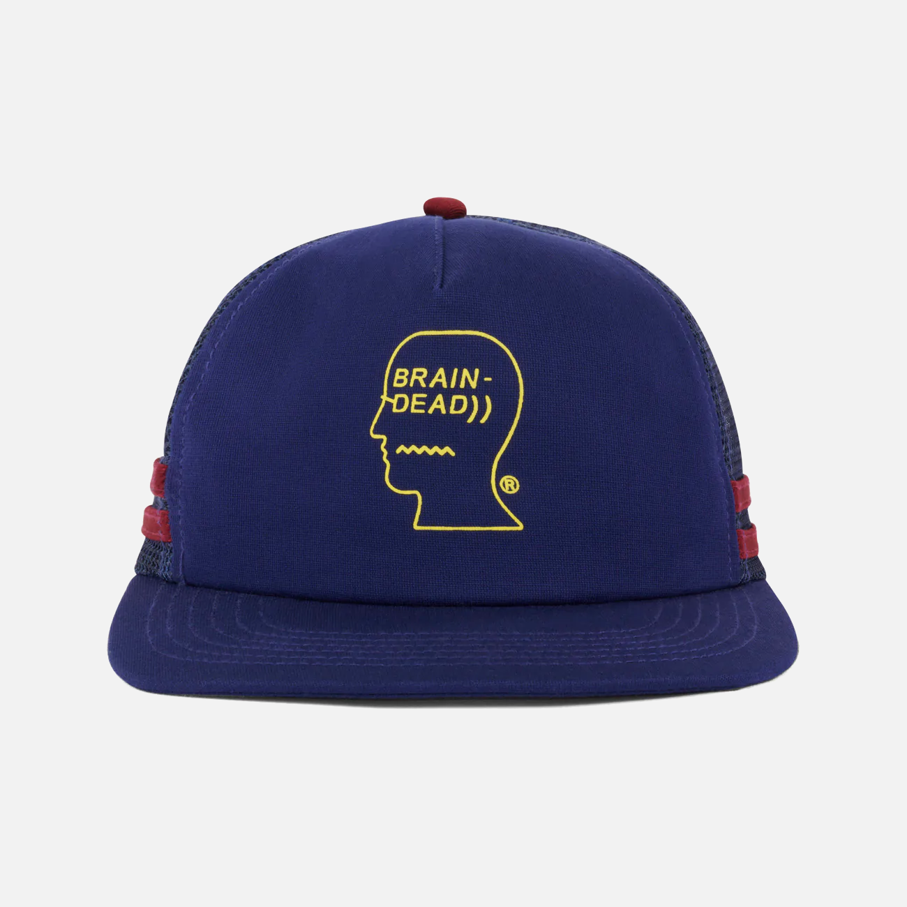 LOGOHEAD 5 PANEL TRUCKER CAP - NAVY