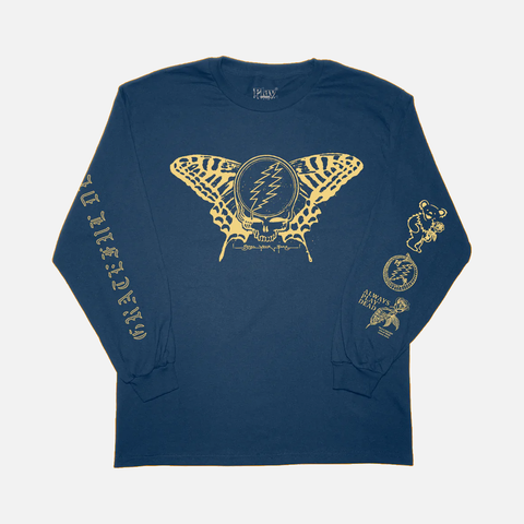 BUTTERFLY LS TEE - Navy