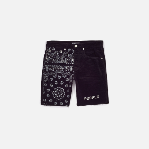 CORDOROY BANDANA PRINT SHORTS