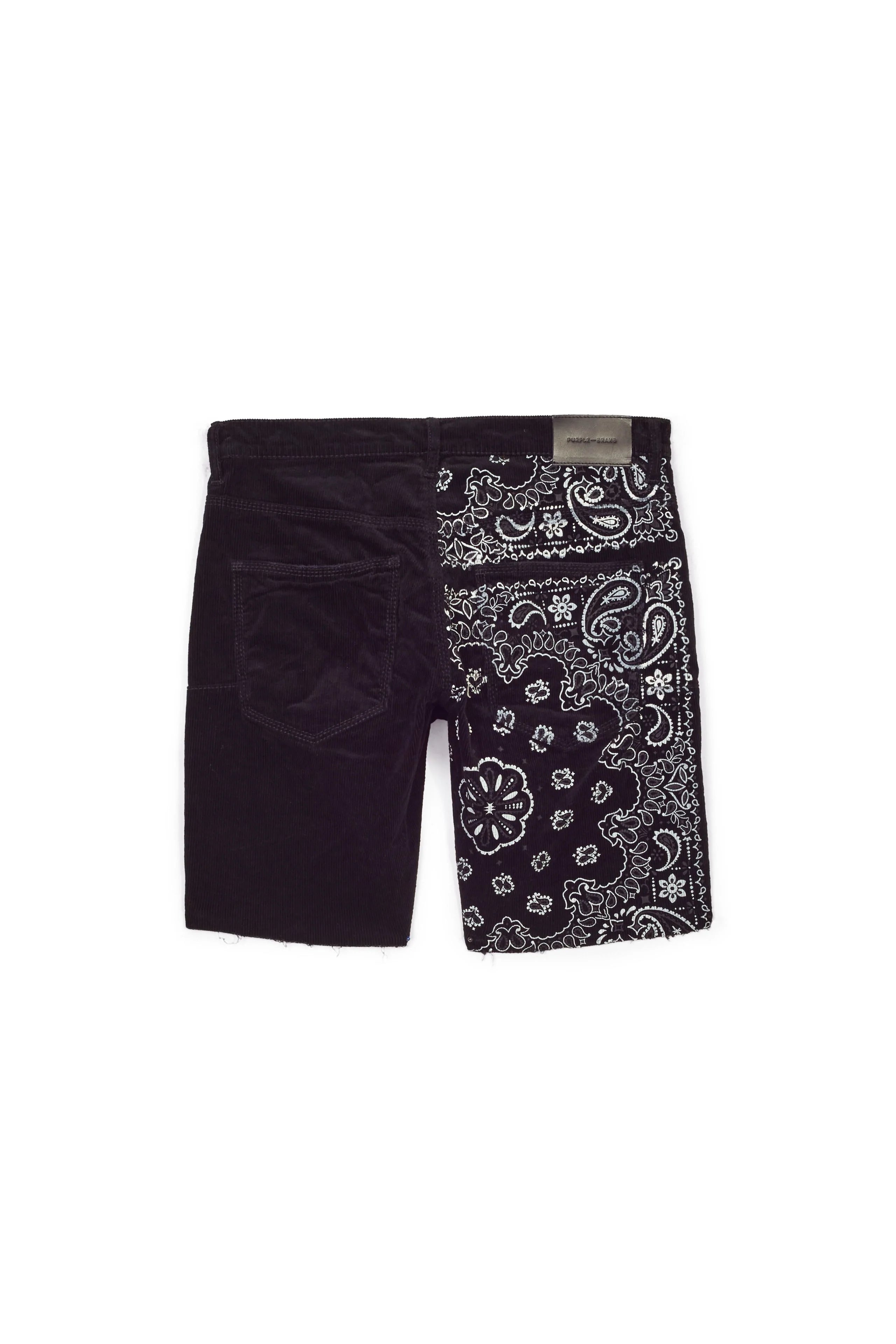 CORDOROY BANDANA PRINT SHORTS