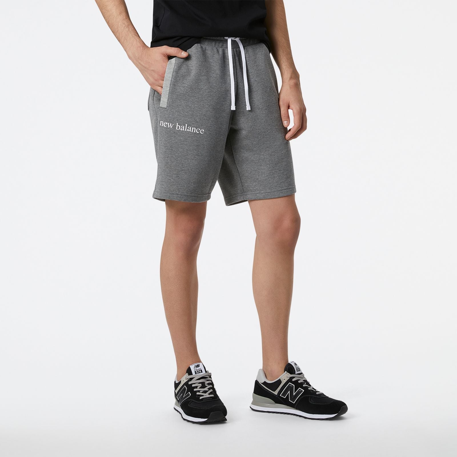NB Essentials New Balance Fleece Short Heather charcoal