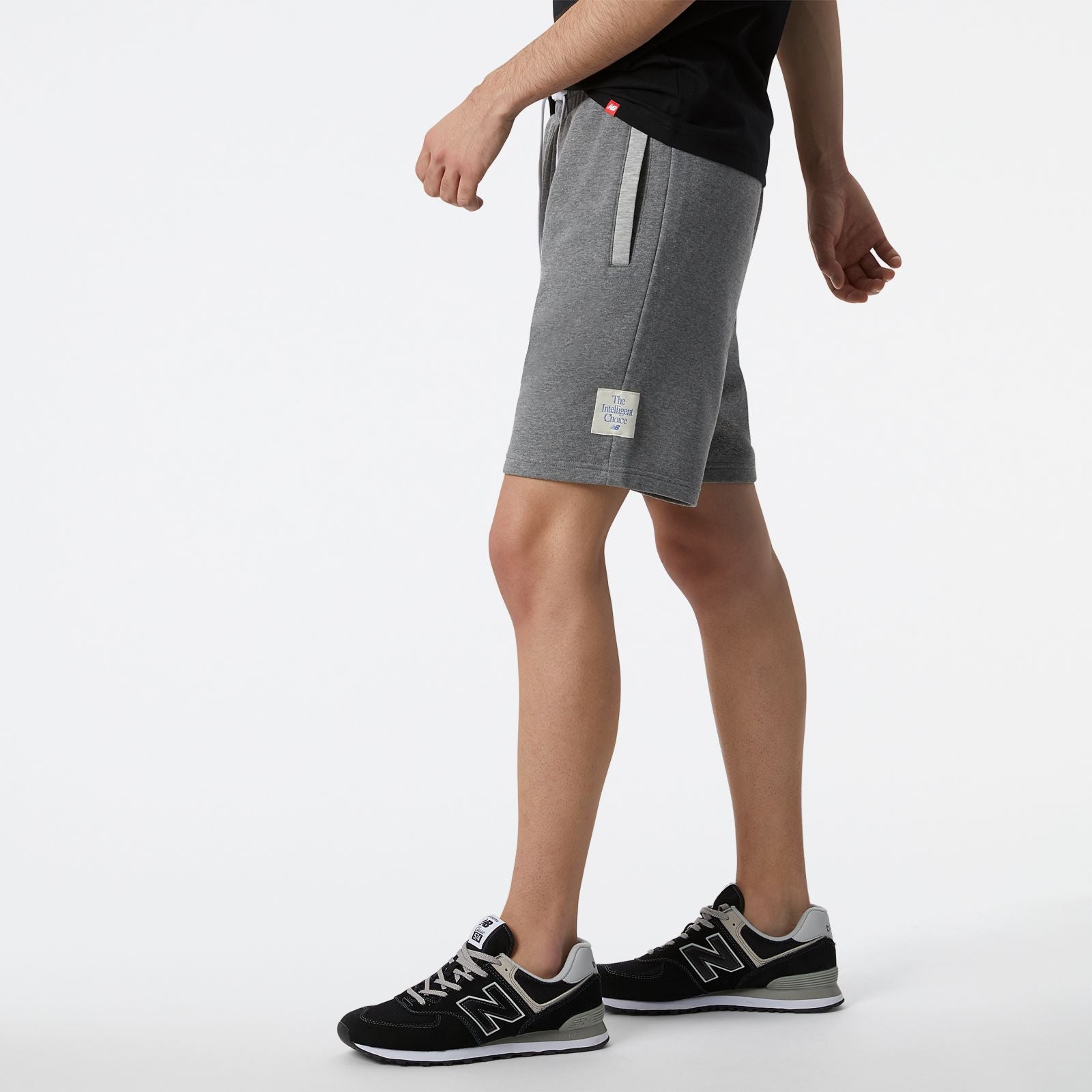 NB Essentials New Balance Fleece Short - Heather charcoal