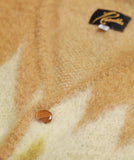 NEEDLES MOHAIR CARDIGAN ZIGZAG - TAUPE