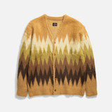 NEEDLES MOHAIR CARDIGAN ZIGZAG - TAUPE