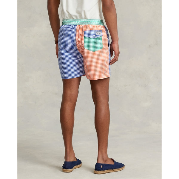 TRAVELER SWIM TRUNK - Blue / Green / Orange