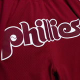 MITCHELL & NESS X JUST DON PHILADELPHIA PHILLIES COOPERSTOWN SHORTS - CARDINAL