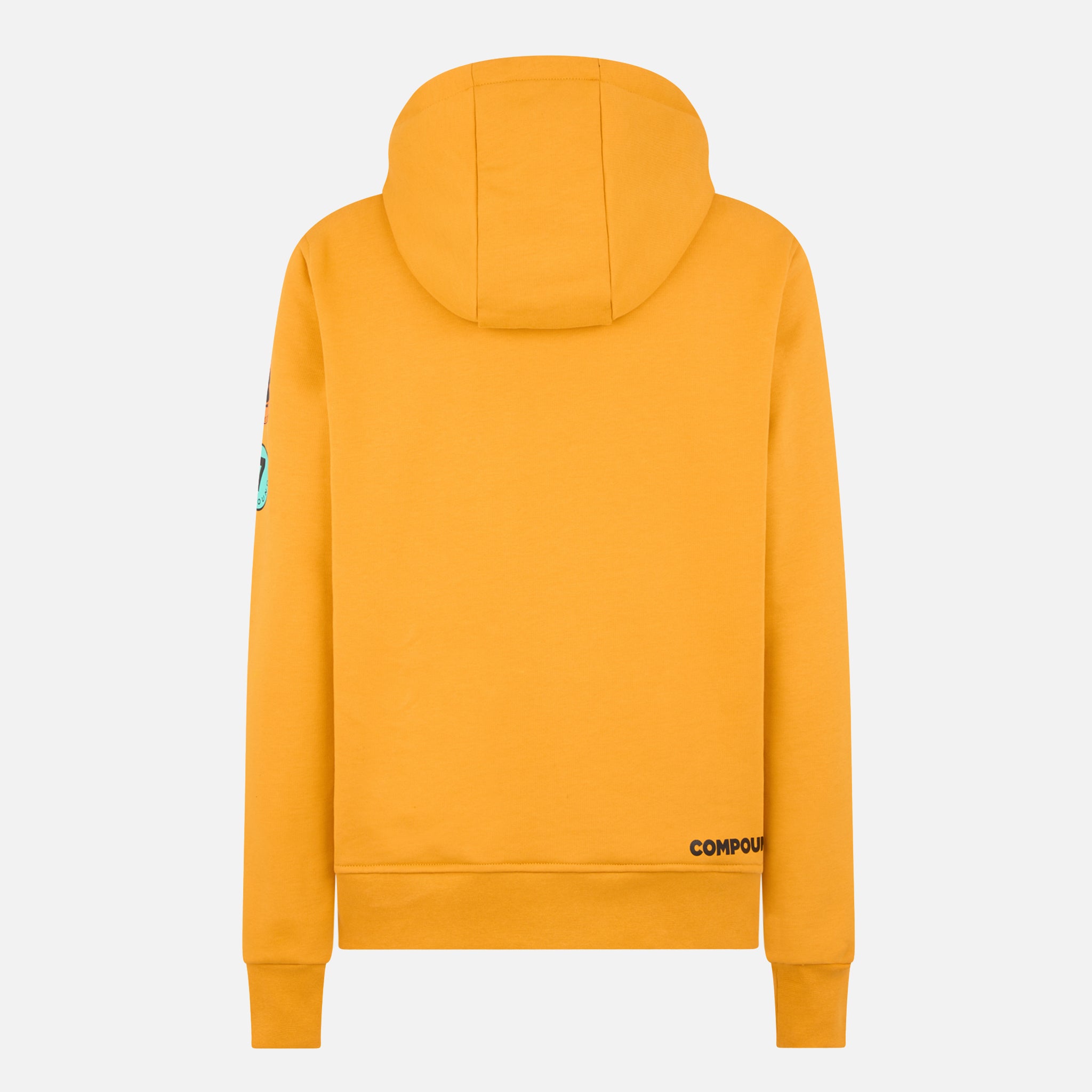 COMPOUND X SAVE THE DUCK "7" HOODIE - YELLOW / BLACK