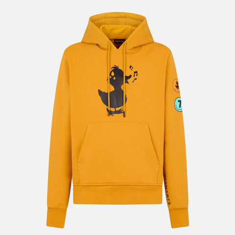 COMPOUND X SAVE THE DUCK "DUCK" HOODIE - YELLOW / BLACK