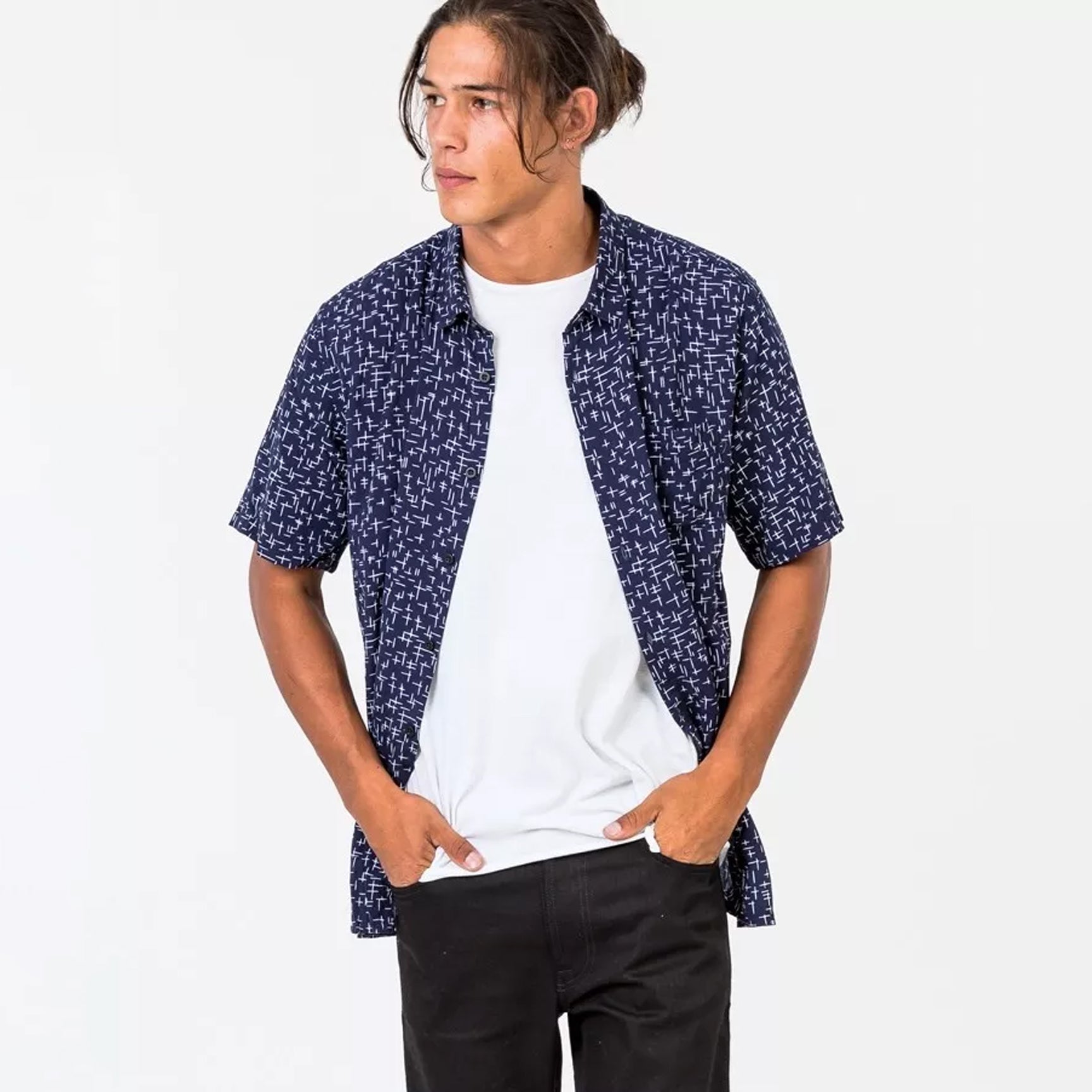 CROSS SS SHIRT - NAVY